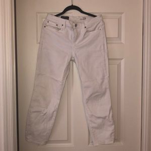 J.Crew Cropped Reid white jeans